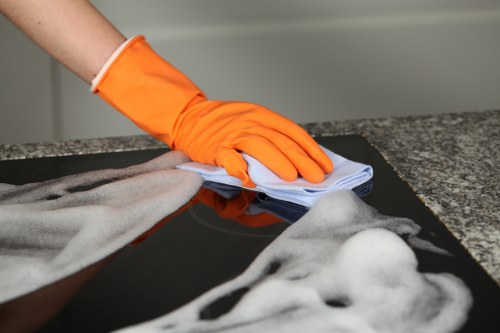 Steam cleaning carpet in Finsbury office space