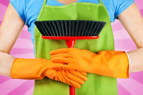 Professional steam cleaning in a local office space